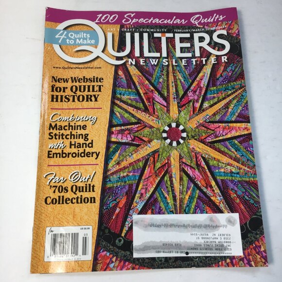Quilters Newsletter February/March 2015 Magazine No. 444 100 Spectacular Quilts - Picture 1 of 8